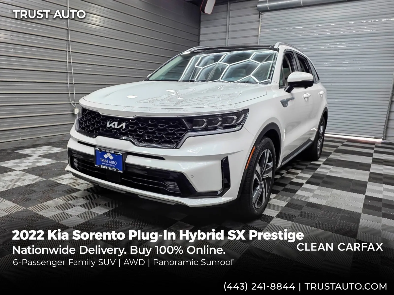 White 2022 Kia Sorento SX Prestige Plug-In Hybrid 6-Passenger SUV for sale in Sykesville, MD
