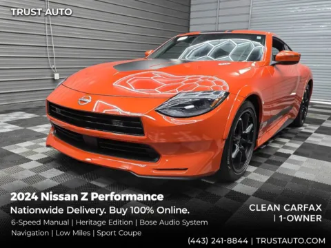 Orange 2024 Nissan Z Performance 6-Speed Manual Sport Coupe for sale in Sykesville, MD