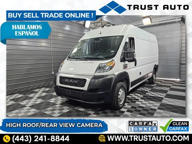 Used 2019 Ram ProMaster 2500 Cargo 159''WB High Roof Minivan/Van
