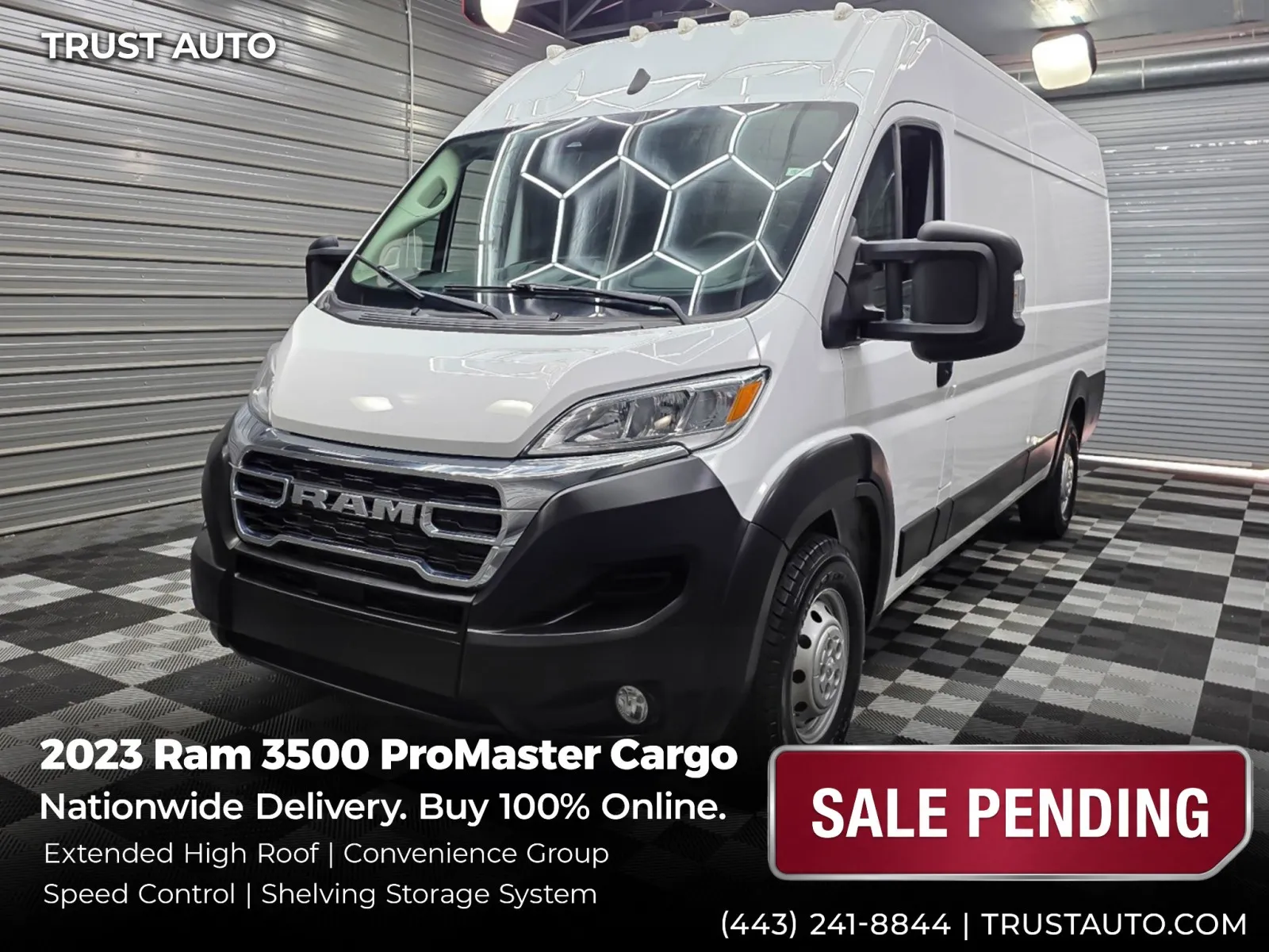 2023 Ram 3500 ProMaster Cargo 159''WB High Roof Extended Minivan/Van w/Shelving Storage System for sale in Sykesville, MD