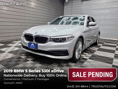 Silver 2019 BMW 5 Series 530i xDrive AWD Luxury Sedan w/Convenience Pkg for sale in Sykesville, MD