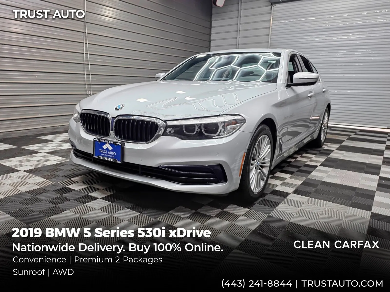2019 BMW 5 Series 530i xDrive AWD Luxury Sedan w/Convenience Pkg