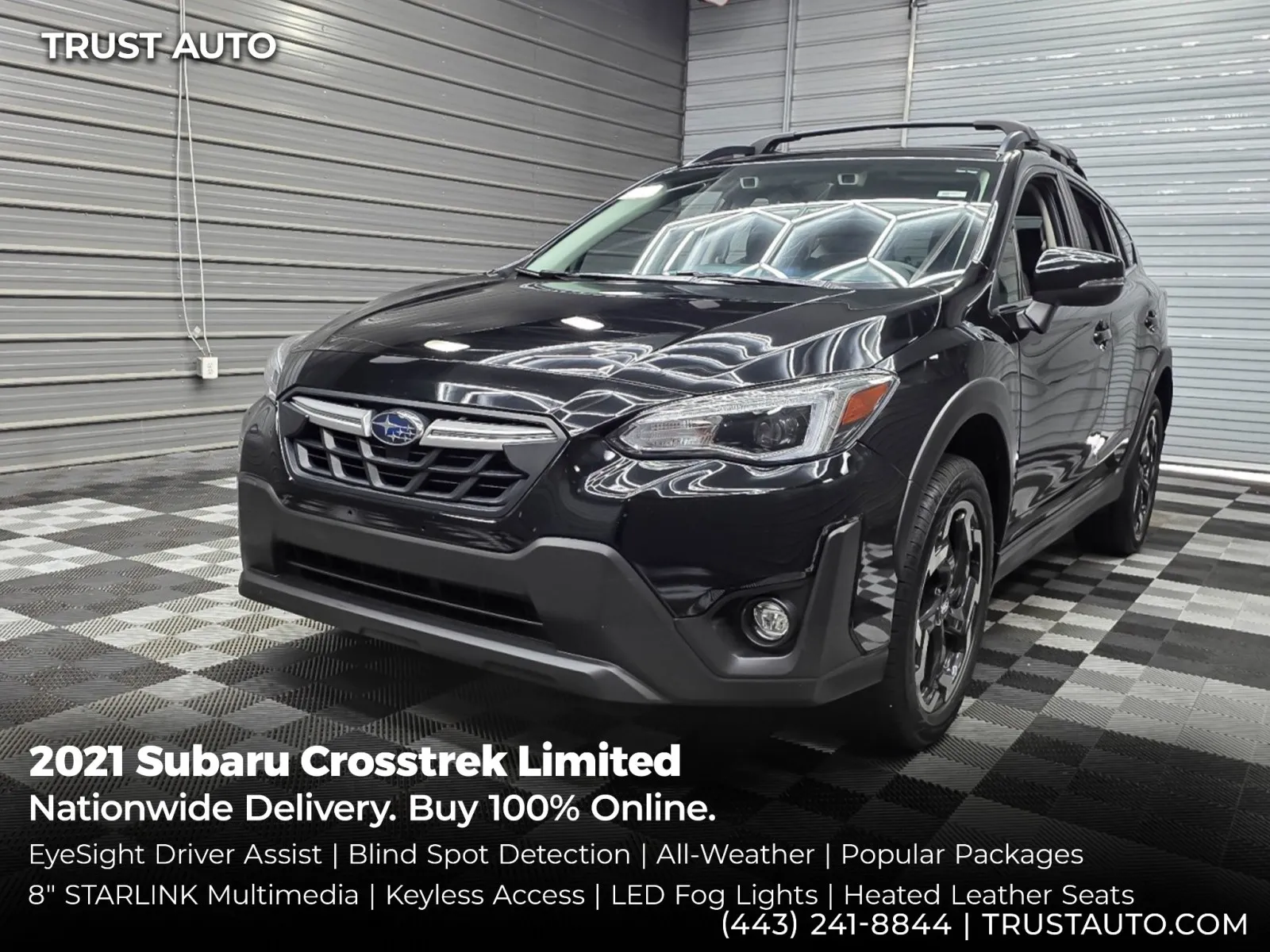 Black 2021 Subaru Crosstrek Limited AWD SUV for sale in Sykesville, MD