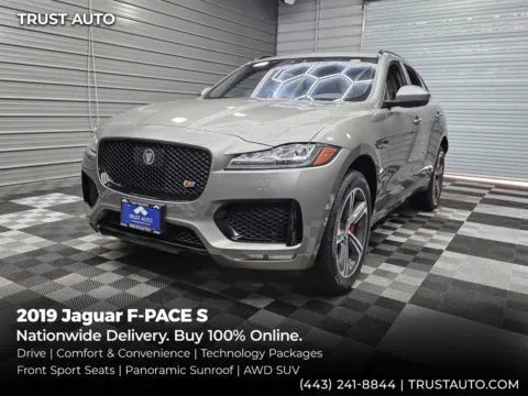 Silver 2019 Jaguar F-PACE S AWD Luxury SUV w/Drive/Comfort & Convenience Pkgs for sale in Sykesville, MD