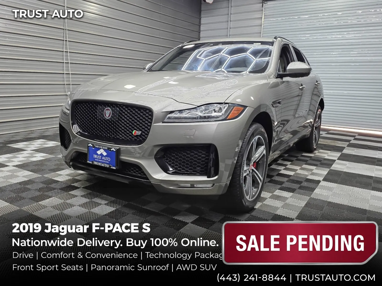 2019 Jaguar F-PACE S AWD Luxury SUV w/Drive/Comfort & Convenience Pkgs for sale in Sykesville, MD