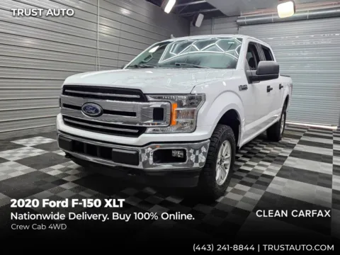 White 2020 Ford F-150 XLT 4WD SuperCrew EcoBoost Pickup Truck for sale in Sykesville, MD