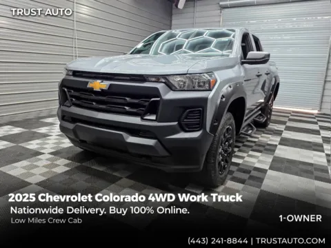 Gray 2025 Chevrolet Colorado Work Truck 4WD Crew Cab Pickup Truck for sale in Sykesville, MD