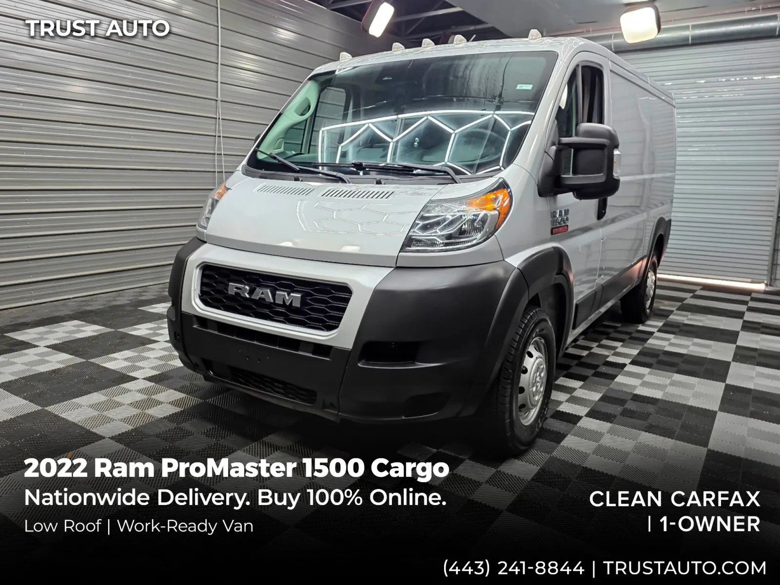 2022 Ram ProMaster 1500 Cargo 136''WB Low Roof Minivan/Van