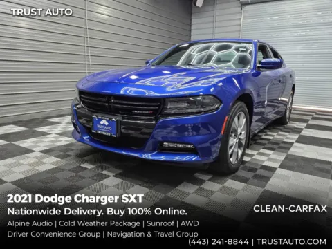 Blue 2021 Dodge Charger SXT AWD Sedan for sale in Sykesville, MD