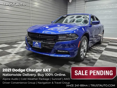 Blue 2021 Dodge Charger SXT AWD Sedan for sale in Sykesville, MD