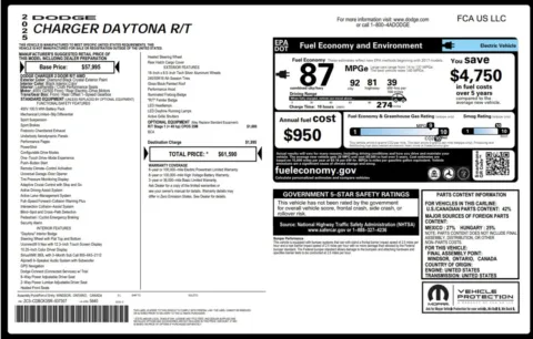 Another view of 2025 Dodge Charger Daytona R/T AWD Coupe for sale in Sykesville, MD at Trust Auto