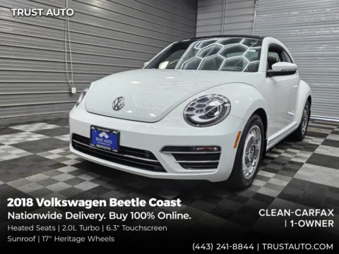 White 2018 Volkswagen Beetle Coast Hatchback for sale in Sykesville, MD