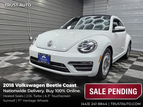White 2018 Volkswagen Beetle Coast Hatchback for sale in Sykesville, MD