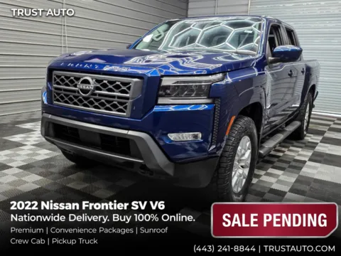 Blue 2022 Nissan Frontier SV Crew Cab Pickup Truck w/Premium/Convenience Pkg for sale in Sykesville, MD