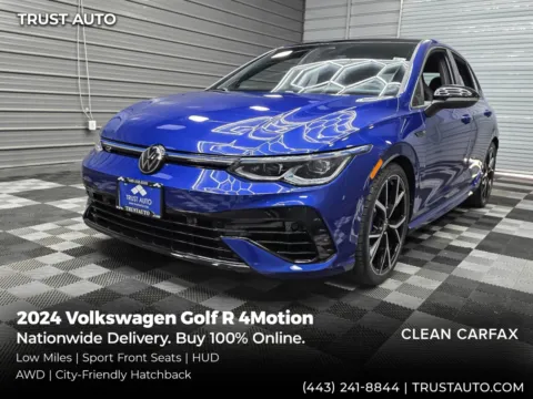 Blue 2024 Volkswagen Golf R 4Motion AWD Hatchback for sale in Sykesville, MD