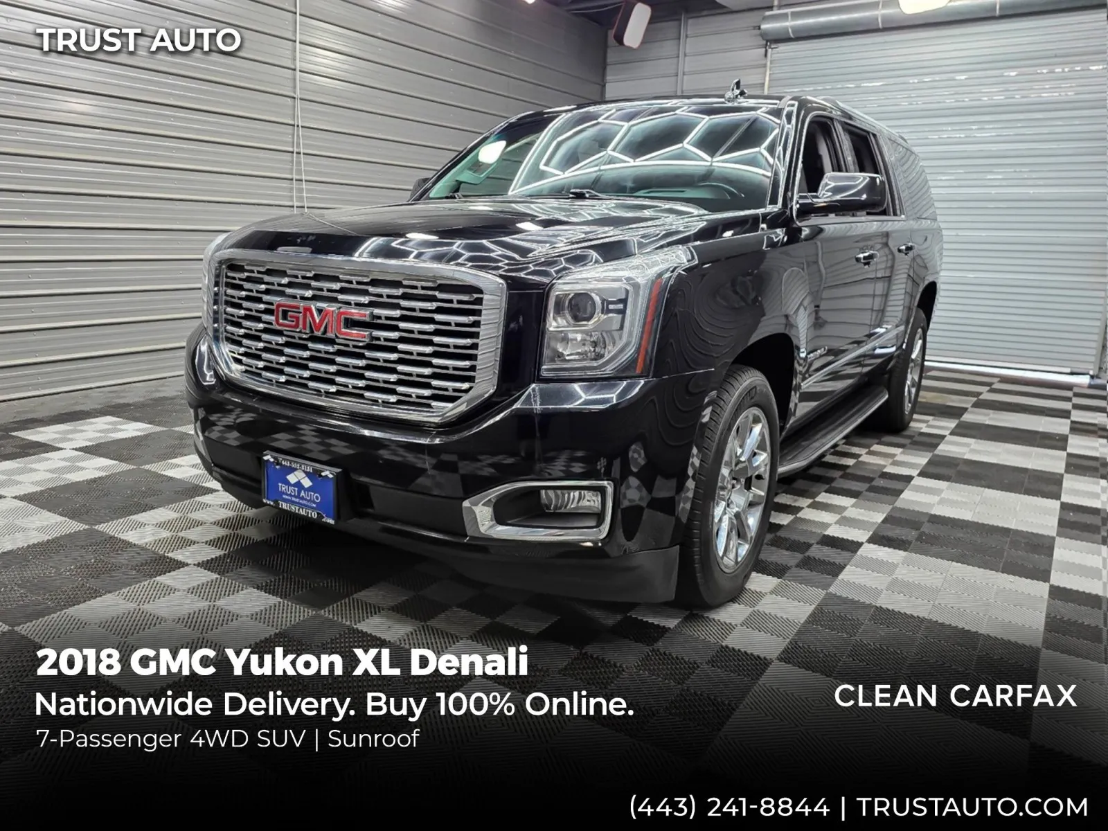 2018 GMC Yukon XL Denali 4WD Luxury 7-Passenger SUV for sale in Sykesville, MD