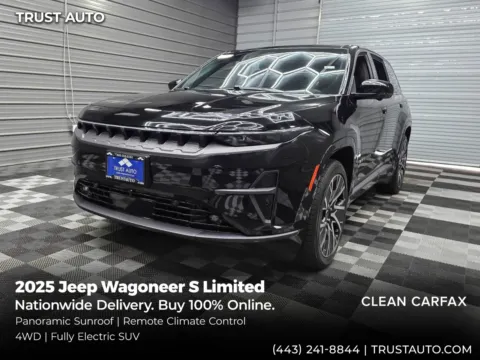 Black 2025 Jeep Wagoneer S Limited 4WD Electric Luxury SUV for sale in Sykesville, MD