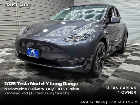 Gray 2025 Tesla Model Y Long Range AWD Electric SUV for sale in Sykesville, MD