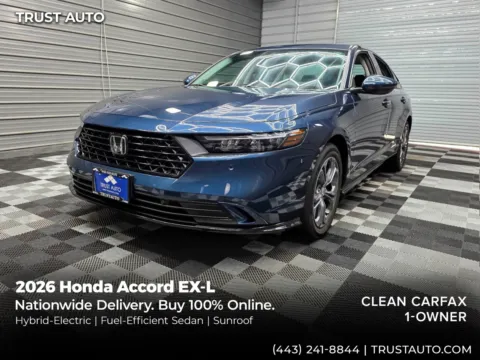 Blue 2026 Honda Accord EX-L Hybrid-Electric 4-Door Sedan for sale in Sykesville, MD