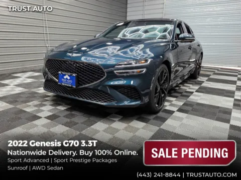 Blue 2022 Genesis G70 3.3T AWD Sedan w/Sport Advanced/Sport Prestige Pkgs for sale in Sykesville, MD
