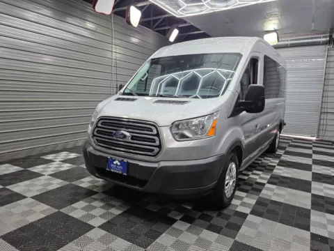 Silver 2017 Ford Transit T-350 15-Passenger XLT 148''WB Medium Roof Minivan/Van for sale in Sykesville, MD