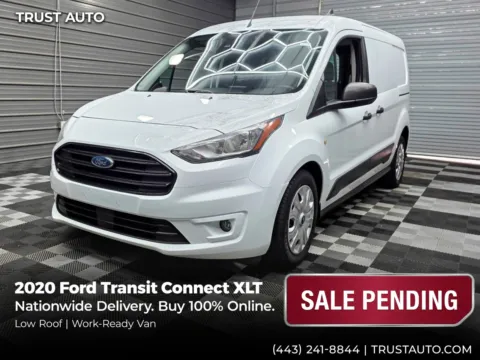 White 2020 Ford Transit Connect XLT 121''LWB Minivan/Van w/Rear Symmetrical Doors for sale in Sykesville, MD