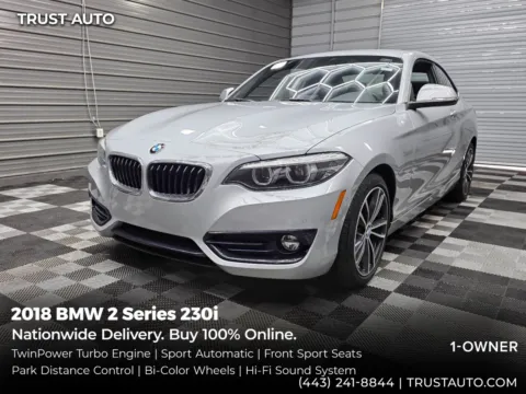 Silver 2018 BMW 2 Series 230i Coupe for sale in Sykesville, MD