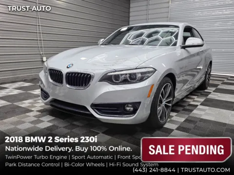 Silver 2018 BMW 2 Series 230i Coupe for sale in Sykesville, MD