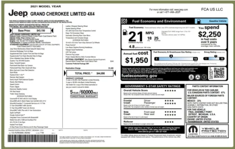 Another view of 2021 Jeep Grand Cherokee Limited 4WD SUV for sale in Sykesville, MD at Trust Auto
