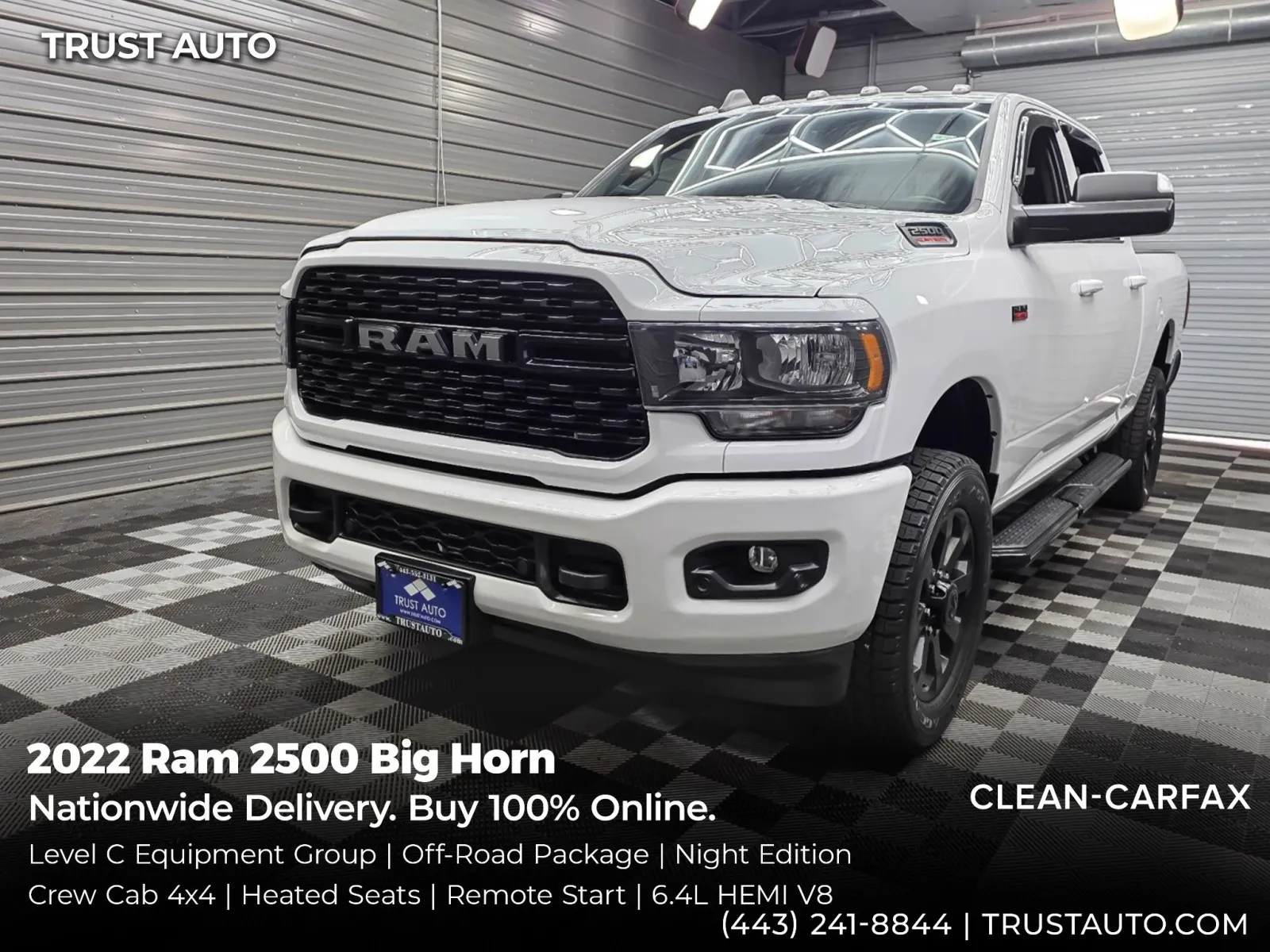2022 Ram 2500 Big Horn 4WD Crew Cab Pickup Truck w/Level C Equipment Group