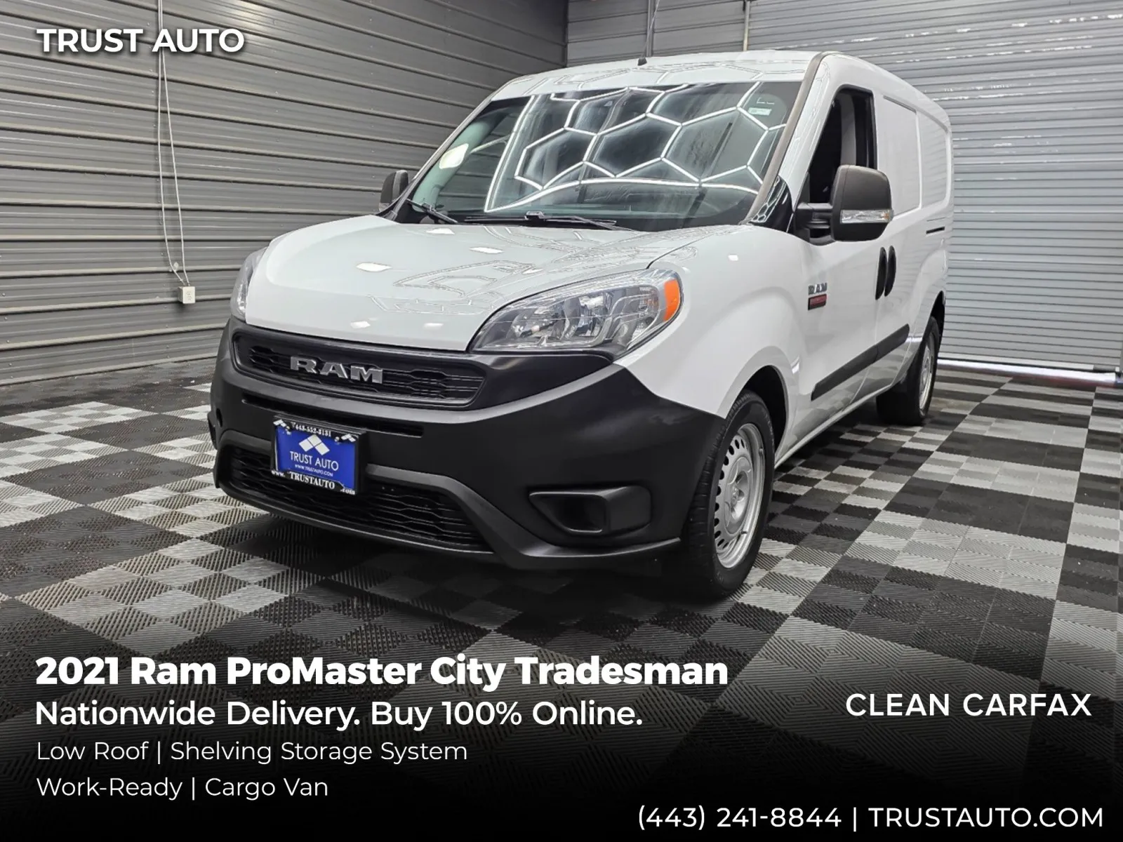 2021 Ram ProMaster City Tradesman Cargo Minivan/Van w/Shelving Storage System