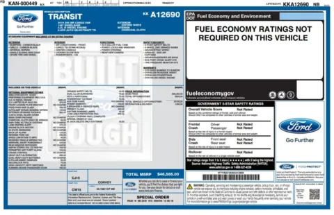 Another view of 2019 Ford Transit T-250 Cargo 148''WB Medium Roof Minivan/Van w/Roof Racks/Shelving Storage System for sale in Sykesville, MD at Trust Auto