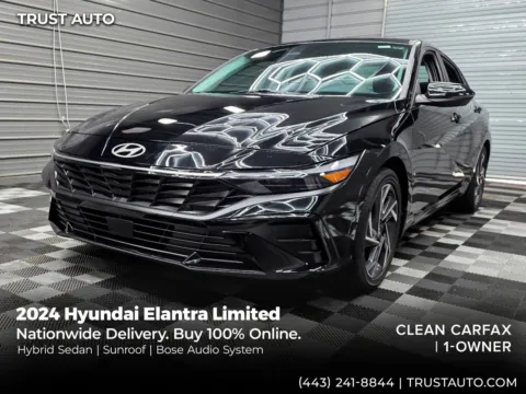 Black 2024 Hyundai Elantra Limited Hybrid Sedan for sale in Sykesville, MD