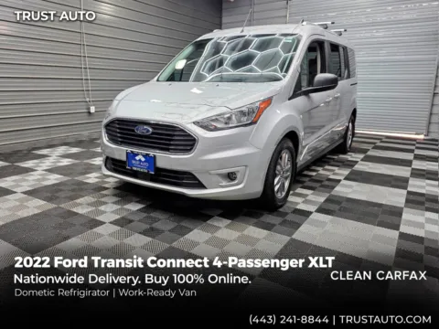 Silver 2022 Ford Transit Connect 4-Passenger XLT 121'' LWB Minivan/Van w/Rear Liftgate/Dometic Refrigirator for sale in Sykesville, MD