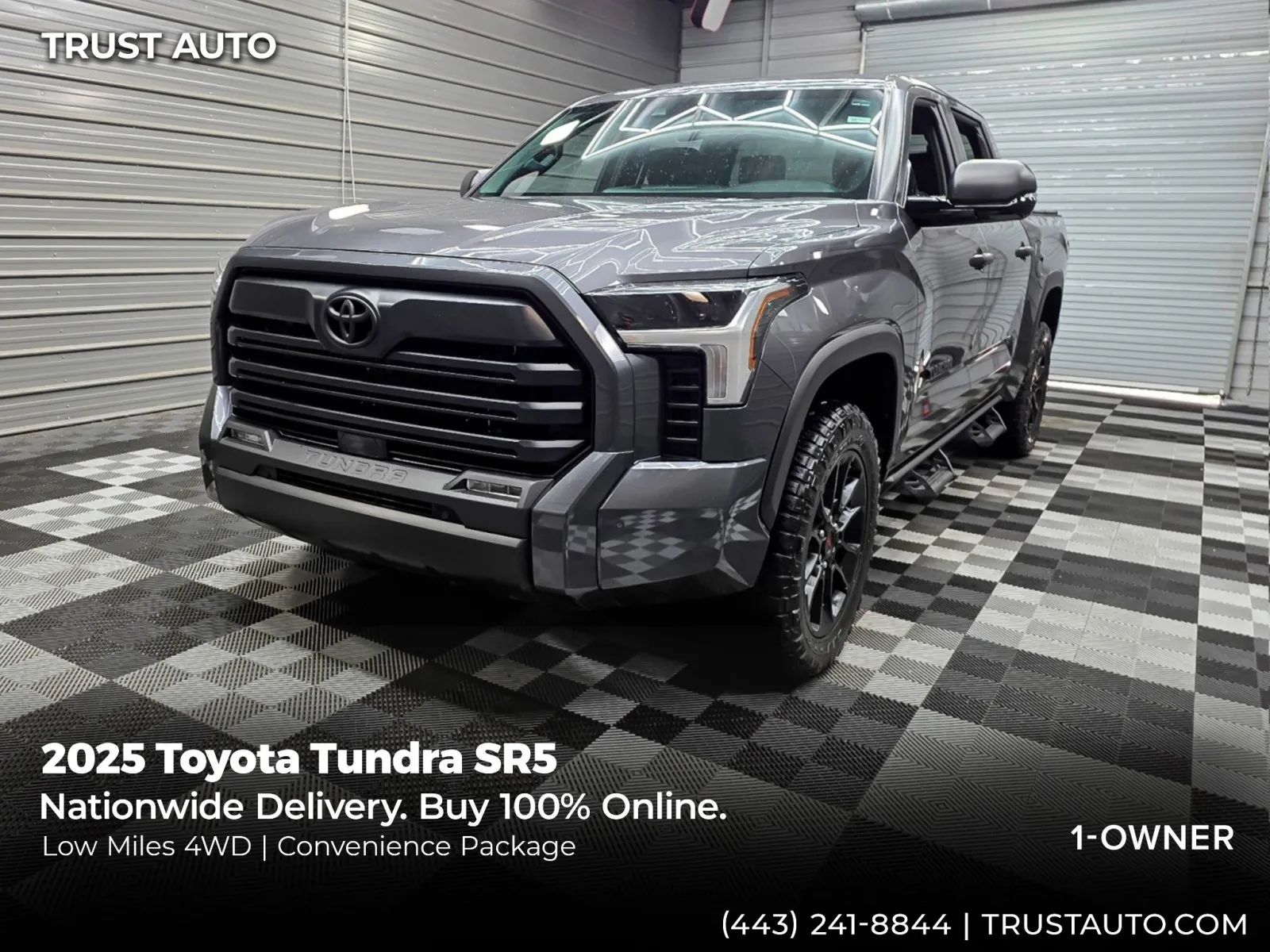 Gray 2025 Toyota Tundra SR5 4WD CrewMax Pickup Truck w/Convenience Pkg for sale in Sykesville, MD
