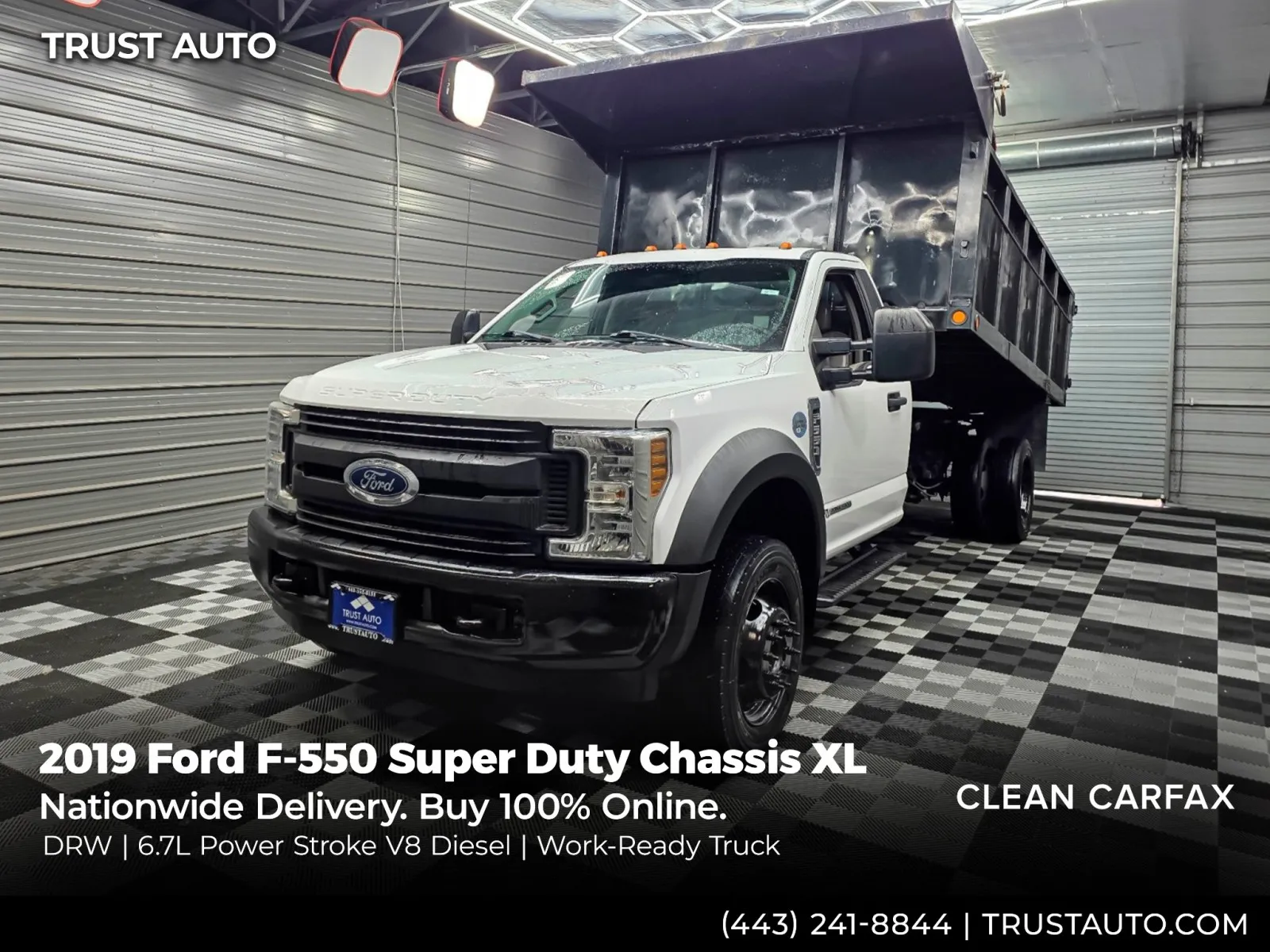 White 2019 Ford F-550 Super Duty Chassis XL Regular Cab DRW RWD for sale in Sykesville, MD