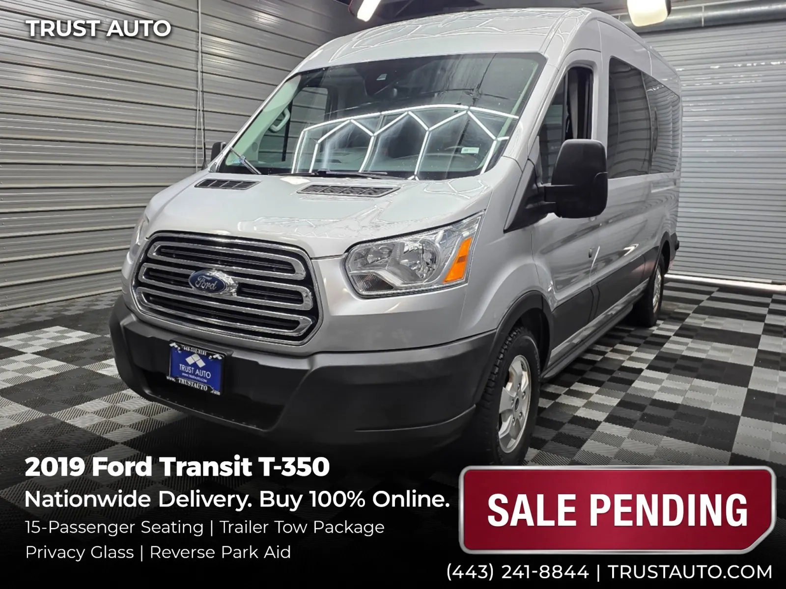 2019 Ford Transit T-350 15-Passenger XLT Medium Roof Minivan/Van for sale in Sykesville, MD