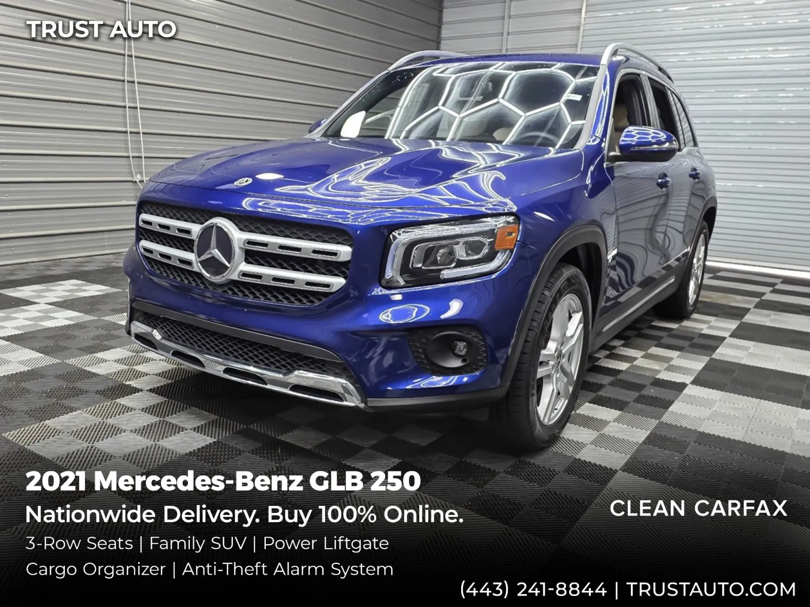 Blue 2021 Mercedes-Benz GLB 250 7-Passenger Luxury SUV for sale in Sykesville, MD