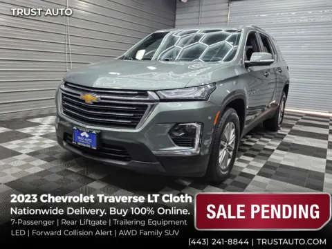 Silver 2023 Chevrolet Traverse LT Cloth AWD 7-Passenger SUV for sale in Sykesville, MD