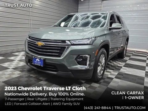 Silver 2023 Chevrolet Traverse LT Cloth AWD 7-Passenger SUV for sale in Sykesville, MD