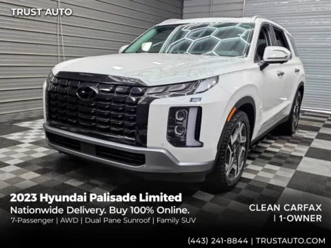 White 2023 Hyundai Palisade Limited AWD 7-Passenger SUV for sale in Sykesville, MD
