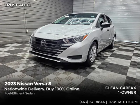 Silver 2023 Nissan Versa S 4-Door Sedan for sale in Sykesville, MD