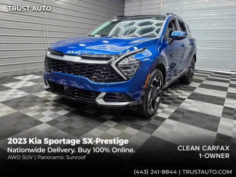 Blue 2023 Kia Sportage SX-Prestige AWD SUV for sale in Sykesville, MD
