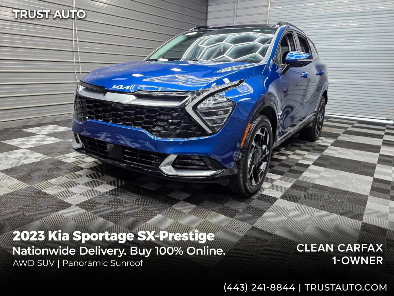 Blue 2023 Kia Sportage SX-Prestige AWD SUV for sale in Sykesville, MD
