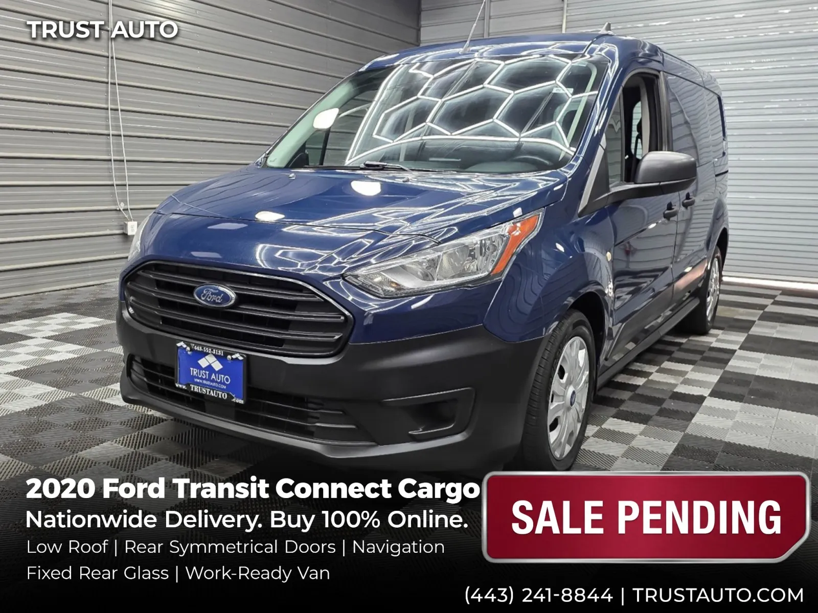 2020 Ford Transit Connect Cargo XL 121''LWB Minivan/Van w/Rear Symmetrical Doors for sale in Sykesville, MD