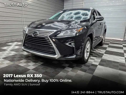 Black 2017 Lexus RX 350 AWD SUV for sale in Sykesville, MD