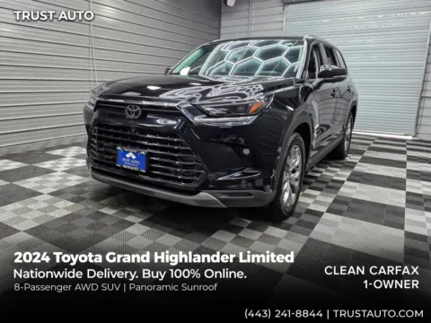 Black 2024 Toyota Grand Highlander Limited AWD 8-Passenger Luxury SUV for sale in Sykesville, MD