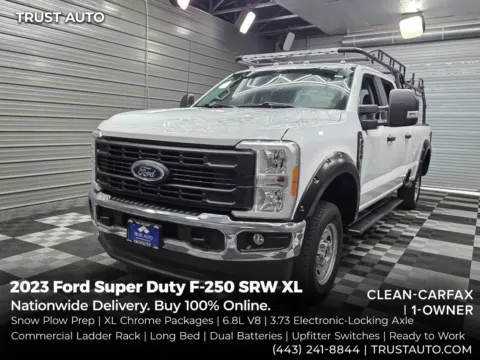 White 2023 Ford Super Duty F-250 SRW XL 4WD Crew Cab Pickup Truck for sale in Sykesville, MD