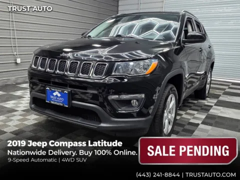 Black 2019 Jeep Compass Latitude 4WD SUV for sale in Sykesville, MD