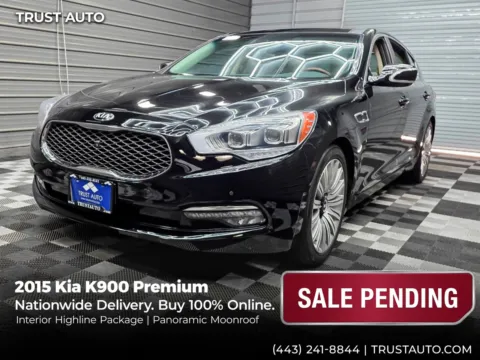 Black 2015 Kia K900 Premium Sedan w/Interior Highline Pkg for sale in Sykesville, MD